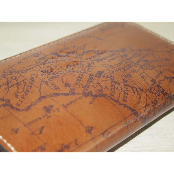 Patricia Nash S1470618 Riot Rust Ragusa Signature Map Leather Wristlet Wallet - Picture 4 of 10